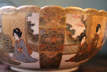 Load image into Gallery viewer, Antique Meiji Japanese Satsuma Bowl Decorated With Geisha's