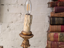 Load image into Gallery viewer, Antique Italian Carved and Gilt Painted 6-Light Wooden Chandelier
