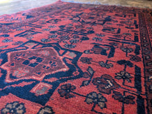 Load image into Gallery viewer, 5' x 3'4" Afghan Hand Knotted Wool Baluch Rug -152cm x 101cm