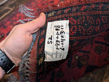 Load image into Gallery viewer, 6'4" x 3'11" Vintage Afghan Hand Knotted Wool Baluch Rug - 202cm x 121cm