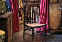 Load image into Gallery viewer, Antique William Morris Style Bergere Ebonised Chair