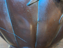 Load image into Gallery viewer, Antique Japanese Meiji Lobed and Decorated Bronze Jardinière Plant Pot