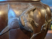 Load image into Gallery viewer, Antique Japanese Meiji Lobed and Decorated Bronze Jardinière Plant Pot