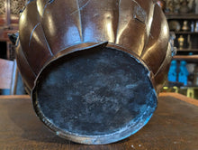 Load image into Gallery viewer, Antique Japanese Meiji Lobed and Decorated Bronze Jardinière Plant Pot