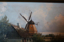 Load image into Gallery viewer, 1930's Dutch Oil Painting - Landscape With Windmill -  55 x 74cm