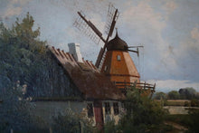 Load image into Gallery viewer, 1930's Dutch Oil Painting - Landscape With Windmill -  55 x 74cm