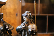 Load image into Gallery viewer, Pair of C.1910 Art Nouveau Torchiere Table Lamps