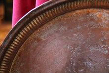 Load image into Gallery viewer, Antique Middle Eastern Engraved Copper Charger / Tray