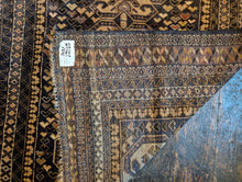 Load image into Gallery viewer, 6'5" x 3'7" - Baluch Afghan Tribal Hand Knotted Wool Rug - 195 x 109cm