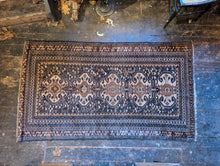 Load image into Gallery viewer, 6'5" x 3'7" - Baluch Afghan Tribal Hand Knotted Wool Rug - 195 x 109cm