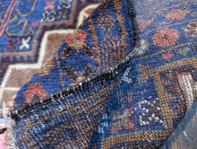 Load image into Gallery viewer, 6'7" x 3'11" Vintage Afghan Hand Knotted Wool Baluch Rug - 201cm x 120cm