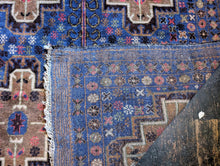 Load image into Gallery viewer, 6'7" x 3'11" Vintage Afghan Hand Knotted Wool Baluch Rug - 201cm x 120cm