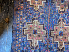 Load image into Gallery viewer, 6'7" x 3'11" Vintage Afghan Hand Knotted Wool Baluch Rug - 201cm x 120cm