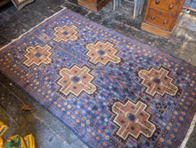Load image into Gallery viewer, 6'7" x 3'11" Vintage Afghan Hand Knotted Wool Baluch Rug - 201cm x 120cm