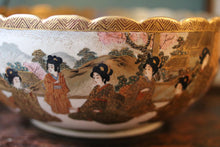 Load image into Gallery viewer, Antique Meiji Japanese Satsuma Bowl Decorated With Geisha's