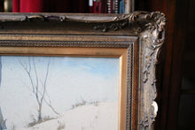 Load image into Gallery viewer, Antique Robert Burns HRSA RSW (1869-1941) Watercolour Winter Landscape - 36.5" x 26.5"