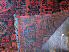 Load image into Gallery viewer, 5' x 3'4" Afghan Hand Knotted Wool Baluch Rug -152cm x 101cm