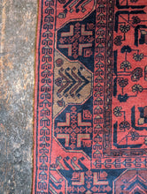 Load image into Gallery viewer, 5' x 3'4" Afghan Hand Knotted Wool Baluch Rug -152cm x 101cm
