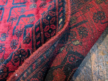 Load image into Gallery viewer, 6'4" x 3'11" Vintage Afghan Hand Knotted Wool Baluch Rug - 202cm x 121cm