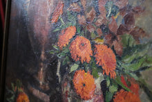 Load image into Gallery viewer, Oil on Canvas Marigolds Still Life - Nan C Livingston (1876 - 1952) - 24.5" x 32.5"