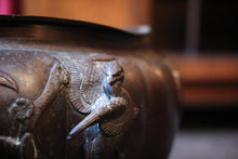 Load image into Gallery viewer, Antique Japanese Meiji Lobed and Decorated Bronze Jardinière Plant Pot