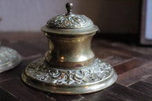 Load image into Gallery viewer, Pair of Ornate Victorian Ink Wells