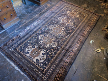 Load image into Gallery viewer, 6'5" x 3'7" - Baluch Afghan Tribal Hand Knotted Wool Rug - 195 x 109cm