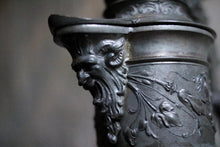 Load image into Gallery viewer, Antique Baroque Glass and Pewter Carafe / Wine Decanter