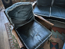 Load image into Gallery viewer, 3 Piece 1930's Bergere Walnut Conservatory Suite