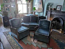 Load image into Gallery viewer, 3 Piece 1930's Bergere Walnut Conservatory Suite