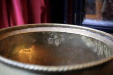 Load image into Gallery viewer, Vintage Embossed Brass Planter Jardiniere on Stand