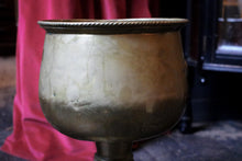 Load image into Gallery viewer, Vintage Embossed Brass Planter Jardiniere on Stand