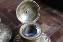 Load image into Gallery viewer, Pair of Ornate Victorian Ink Wells
