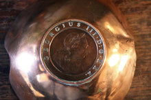 Load image into Gallery viewer, Antique Copper Pin Dish Made From George III 2 Pence Coin