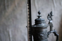 Load image into Gallery viewer, Antique Baroque Glass and Pewter Carafe / Wine Decanter