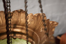 Load image into Gallery viewer, Antique Victorian Cranberry Glass Hanging Hall Lantern