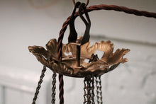 Load image into Gallery viewer, Antique Victorian Cranberry Glass Hanging Hall Lantern
