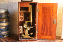 Load image into Gallery viewer, Antique 19th.C Brass Laboratory Microscope - Adie of London