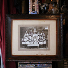 Load image into Gallery viewer, Antique Framed Black and White Junior Football Team Photograph in Carved Frame