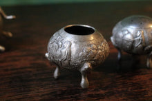 Load image into Gallery viewer, Antique Burmese Silver Condiment Pots / Set
