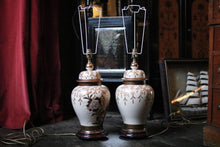 Load image into Gallery viewer, Pair of 1980's Chinese Porcelain Urn Table Lamps