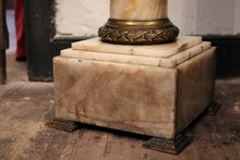 Load image into Gallery viewer, 19th Century Alabaster and Ormolu Pedestal / Column