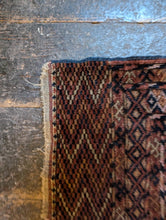 Load image into Gallery viewer, 3'7" x 2'11! Antique Nomadic Tekke Bokhara Wool Rug - 109 x 89cm