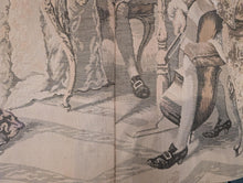 Load image into Gallery viewer, Antique French Woven Tapestry - Jacques Marchetti Parlor Scene