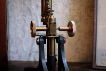 Load image into Gallery viewer, Antique 19th.C Brass Laboratory Microscope
