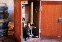 Load image into Gallery viewer, Antique 19th.C Brass Laboratory Microscope