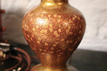 Load image into Gallery viewer, Vintage Heavyweight Rewired Chinese Brass and Enamel Table Lamp