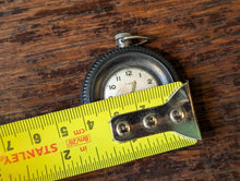 Load image into Gallery viewer, C.1955 Timex Tyre Key Ring Pocket Watch With Original St Christopher Coin Back