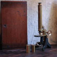 Load image into Gallery viewer, Antique 19th.C Brass Laboratory Microscope