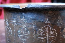 Load image into Gallery viewer, Large Antique Middle Eastern Engraved Bronze Bowl